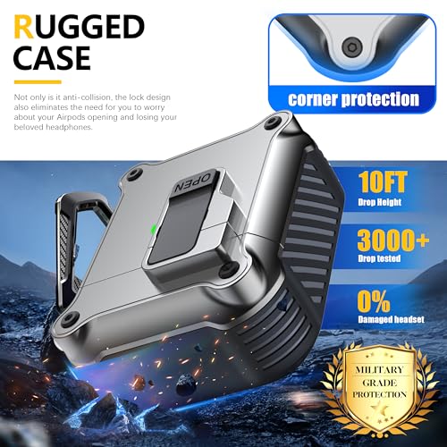 Image of RFUNGUANGO for Airpods 2nd and 1st Generation Protective Cases Silver