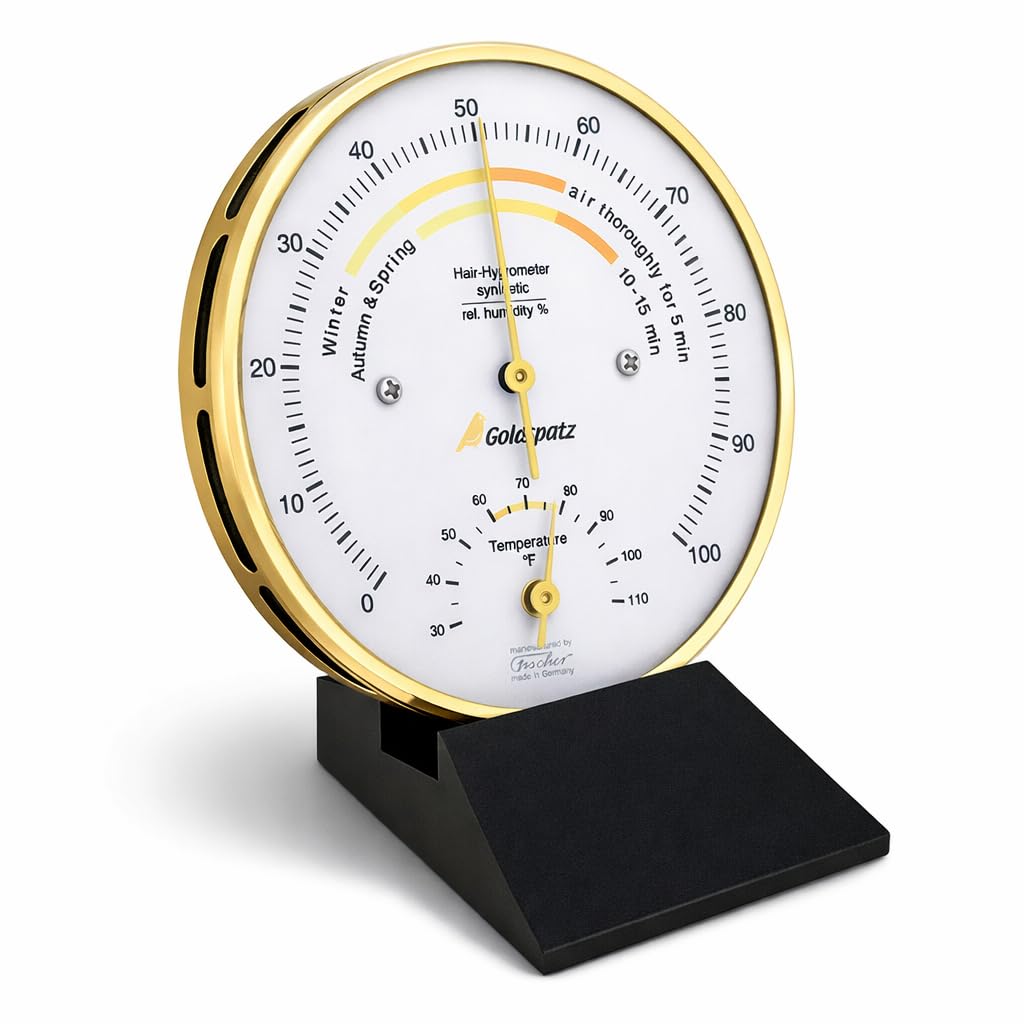 Living Climate Hygrometer with Thermometer °F (US Version), Ø 103 mm - Made in Germany