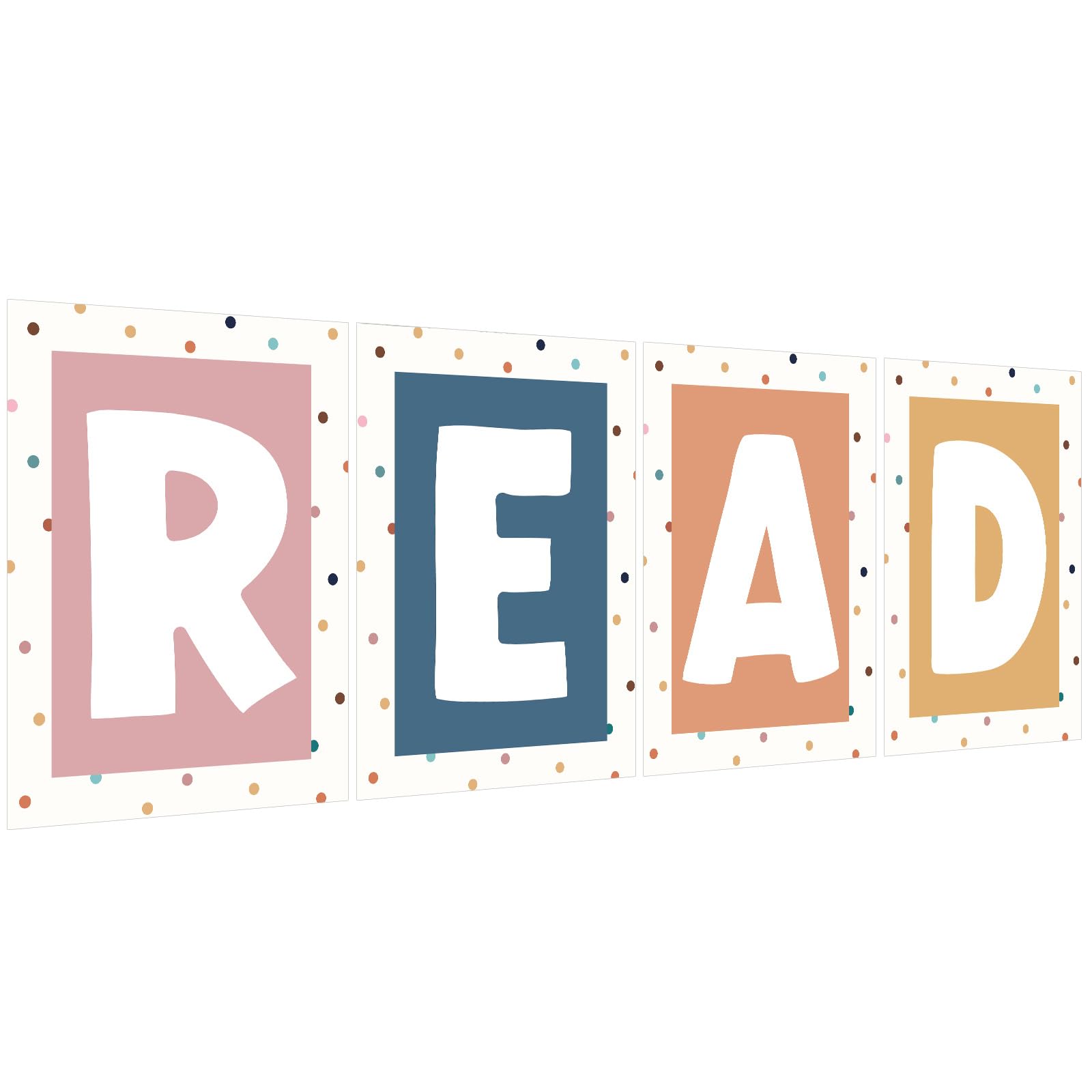 COCHIE Reading Posters for Classroom Decorations, Library Reading Corner Decor, Read Signs Poster Bulletin Board Set of 4, Pre-k Preschool Kindergarten Classroom Wall Decoration (Boho)