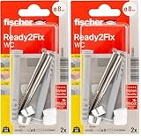 fischer Montageset WC-Befestigung, Befestigungssatz für Stand-WCs mit...