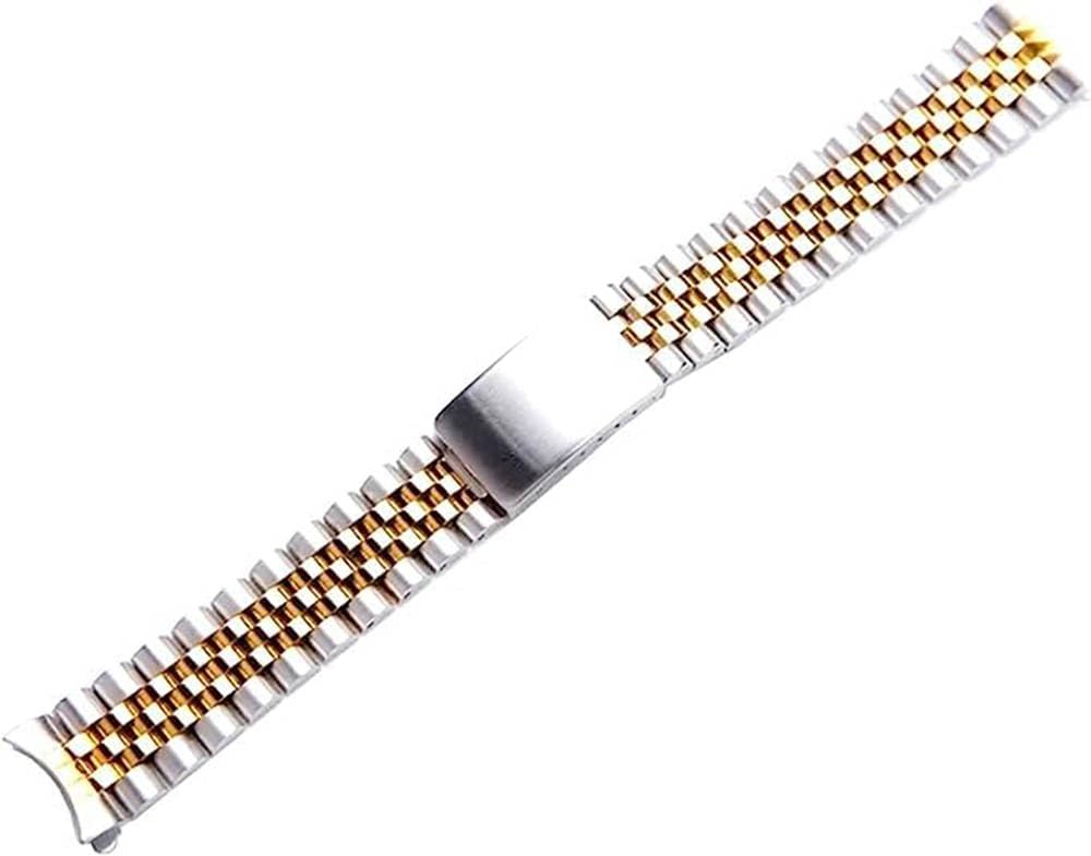 EwatchAccessories Replacement 22mm Stainless Steel Jubilee Metal Bracelet Watch Band Strap Dual Tone Color Curved End Buckle (B0CXN1W582) Amazon Price History, Amazon Price Tracker