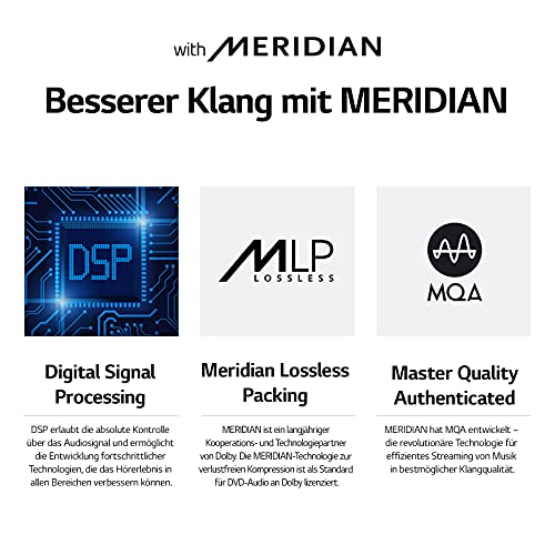 LG DQP5W Soundbar (320 Watt) mit MERIDIAN-Technologie (Dolby Atmos, HDMI, Bluetooth), weiß – Bild 4