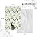 Oblivix Black Cat Kitchen Towels, Spring Plants Wildflower Herb Dish Towel, Botanic Tea & Hand Towel Cat Lovers & Plant Lovers Gifts for Women