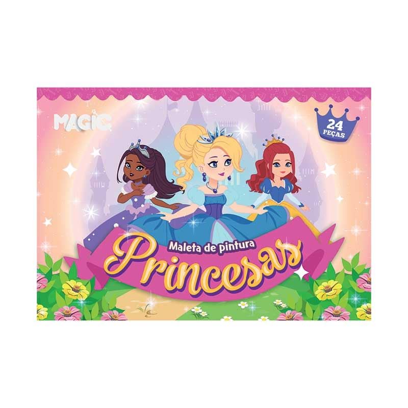 Kit Maleta de pintura 24 peças Princesa