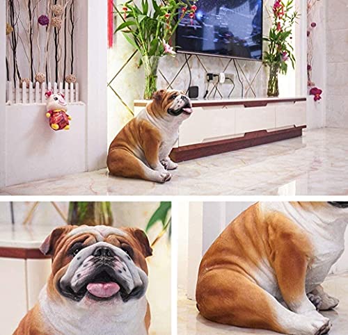 Statue de bouledogue grand chien de simulation pour decor interieur