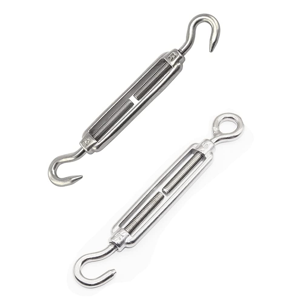 10 Stück Spannschloss M5 Haken & Öse – Verstellbarer Drahtspanner Aus Edelstahl 304, Rostfrei, Für Zäune, Lichterketten, Geländer & Sonnensegel