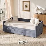 【Facile à monter】Les dimensions totales du canapé-lit sont de 215 cm (L) x 100 cm (l) x 75 cm (H). Nous fournissons des instructions de montage claires et les outils nécessaires pour un montage facile, et livrons parfois même deux kits. Les deux cartons ne sont pas identiques. Veuillez patienter deux à trois jours ou contacter notre service client pour obtenir de l'aide.