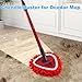 Mop Replace Head for O Cedar, Spin Mop Heads Replacements for Ocedar Easywring 1 Tank Spin Mop, Chenille Duster for Ocedar Mop Include 3 Pack Red Microfiber Chenille Mop Pad for Ocedar Spin Mop