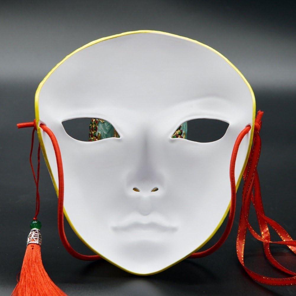 Kabuki-Inspired Full Face Mask, Hand-Painted