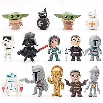 cake toppers 14Pack Toys set 1.5 Dolls Figure Statues for the party supplies