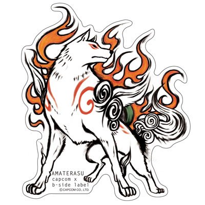 Amazon | CAPCOM×B-SIDE LABELステッカー 大神 アマテラス 姿 | シール