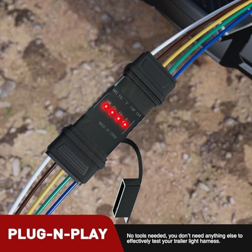 Image of Nilight 5 Way Flat Trailer Wiring Tester Male Female Double End