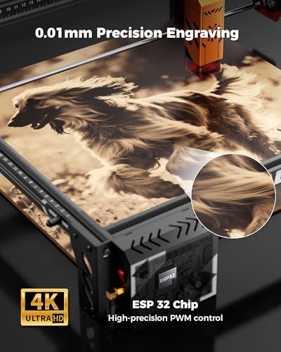 Image of ACMER P1 S Pro 6W (6000mW) Laser Cutter & Engraver Machine,with 380x370mm Large Working Area, WiFi Control, Engraves and Cuts Wood, Acrylic, Leather, Glass, Metal for DIY, Crafts & Small Business