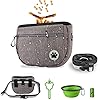 CCDSR- Hundetasche für leckerlis, Wasserdicht Hunde Futterbeutel mit Kotbeutel Spender,für Hunde zur Hundetraining und Futteraufbewahrung(grau)