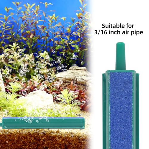 Image of Gosknor 4pcs Aquarium Air Stone Bar Bubbler, 4in Sand Bubble Stone with Plastic Base for Aquarium Fish Tank Diffuser Ideal Air Pump Accessories for Fish Tank Bucket Hydroponic System
