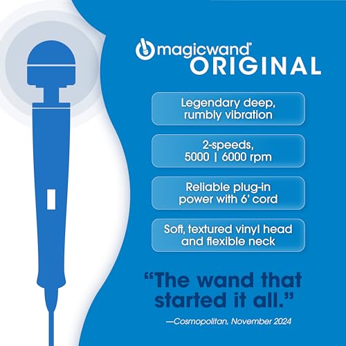 Image of Magic Wand Original Plug-in Massager - Powerful Wand Vibrator HV-260 | Authentic wand vibrator (formerly Hitachi Magic Wand). Perfect for individuals & couples looking for unmatched plug-in power.