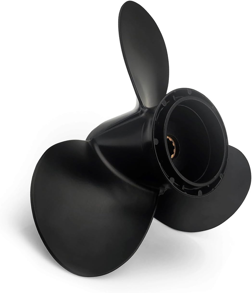 10 1/4x12 Pitch Outboard Propeller 10.25x12 Boat Prop Compatible with Suzuki 25-30HP 10 Spline Tooth, Replaced for OEM No.58100-96430-019, Aluminum 3 Blades