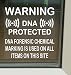 Produktbild 6 x DNA Artikel Markieren geschützt Aufkleber für windows-security ACHTUNG Schilder für items-self selbstklebendem Vinyl Schild