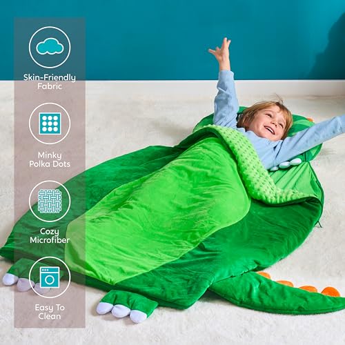 JOIEDOMI Kids Sleeping Bag 4 5 6 Year Old Girl Gifts Toddler Nap Mat with Pillow & Blanket 60" x 39" for Kids Ages 3+ Soft Plush Sleeping Mat for Preschool and Boys Girls - Image 5
