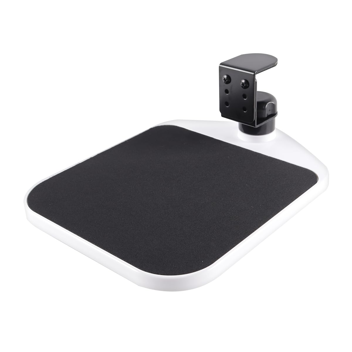 Muiltvoe Mouse Tray Home Office Under Desk Clamp On Platform 360° Rotating Extension Board, Wrist Rest Adjustable Computer Hand Bracket