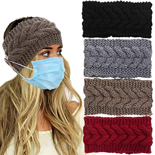 VEEJION 4 Pieces Women Knitted Headbands Winter...
