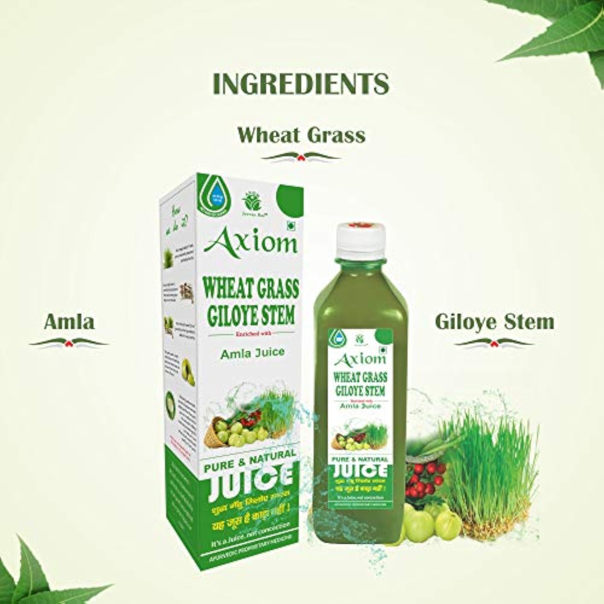 Jeevanras Wheat Grass Giloye Stem Juice, Herbal Detox Juice