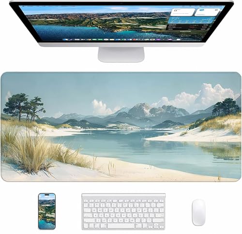 Tapis de souris XXL 1000x500mm paysage rivière pour bureau