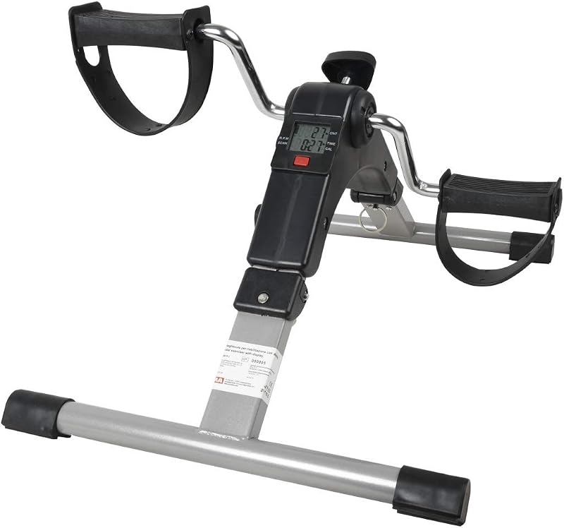 GIMA Összecsukható pedálozógép kijelzővel, otthoni fizioterápia, fitness mini kerékpár