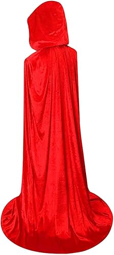 Miniatura 2 de LHJ Túnica unisex con capucha de longitud completa, capa larga de terciopelo, capa con capucha, disfraz de cosplay