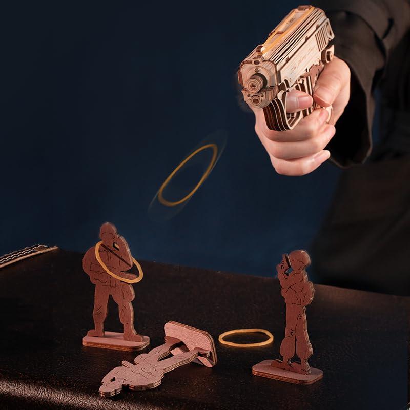 ROBOTIME Wooden Puzzles for Adults - M1906 Browning 3D Puzzle - Hobby Craft for Adults Building Set - image 4