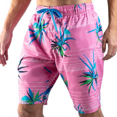 Image of Kanu Surf Men's Big Viper Extended Size Stripe Swim Trunk