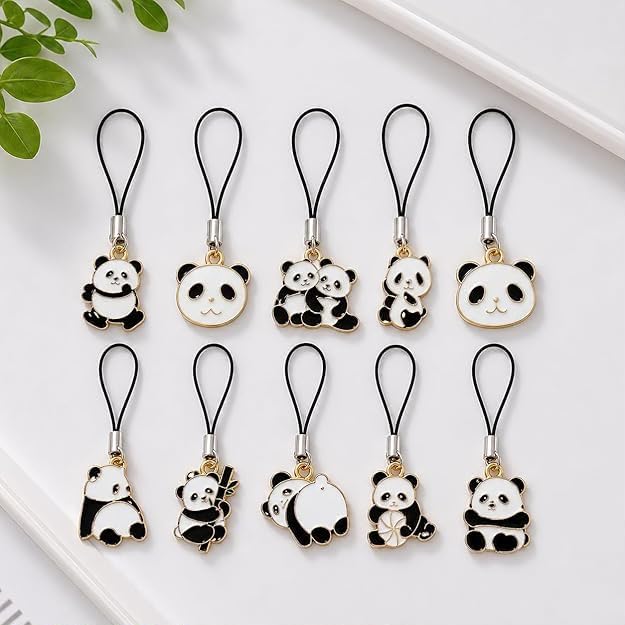 Mobile Phone Charm Strap Hanger Lanyard with Lobster Clasp for DIY Charms, Keychains & Accessories (Panda)-image-28