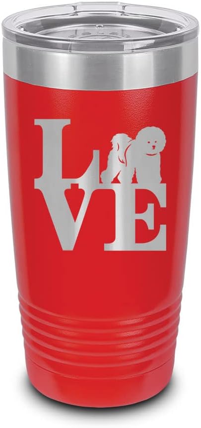 Love Bichon 30 oz Laser Engraved Polar Camel Stainless Steel Vacuum Insulated Tumbler with Lid park frise Green