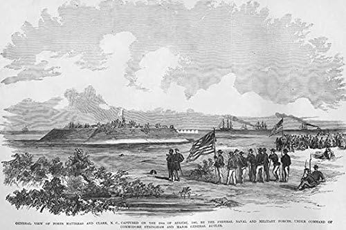 Capture of Forts Hatteras & Clark by Commodore Stringham and General Butler Poster Print by Frank Leslie (24 x 36)
