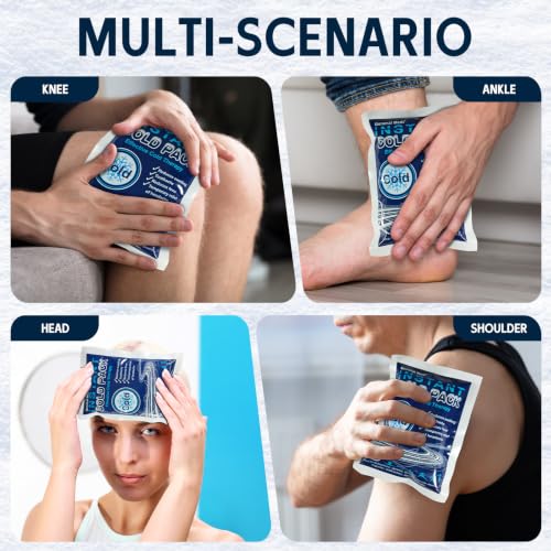 Image of General Medi Instant Ice Cold Pack (4 inchx 5.5 inch) - 25 Packs Disposable Cold Therapy Ice Packs for Pain Relief, Swelling, Inflammation, Sprains, Toothache - for Athletes & Outdoor Activities
