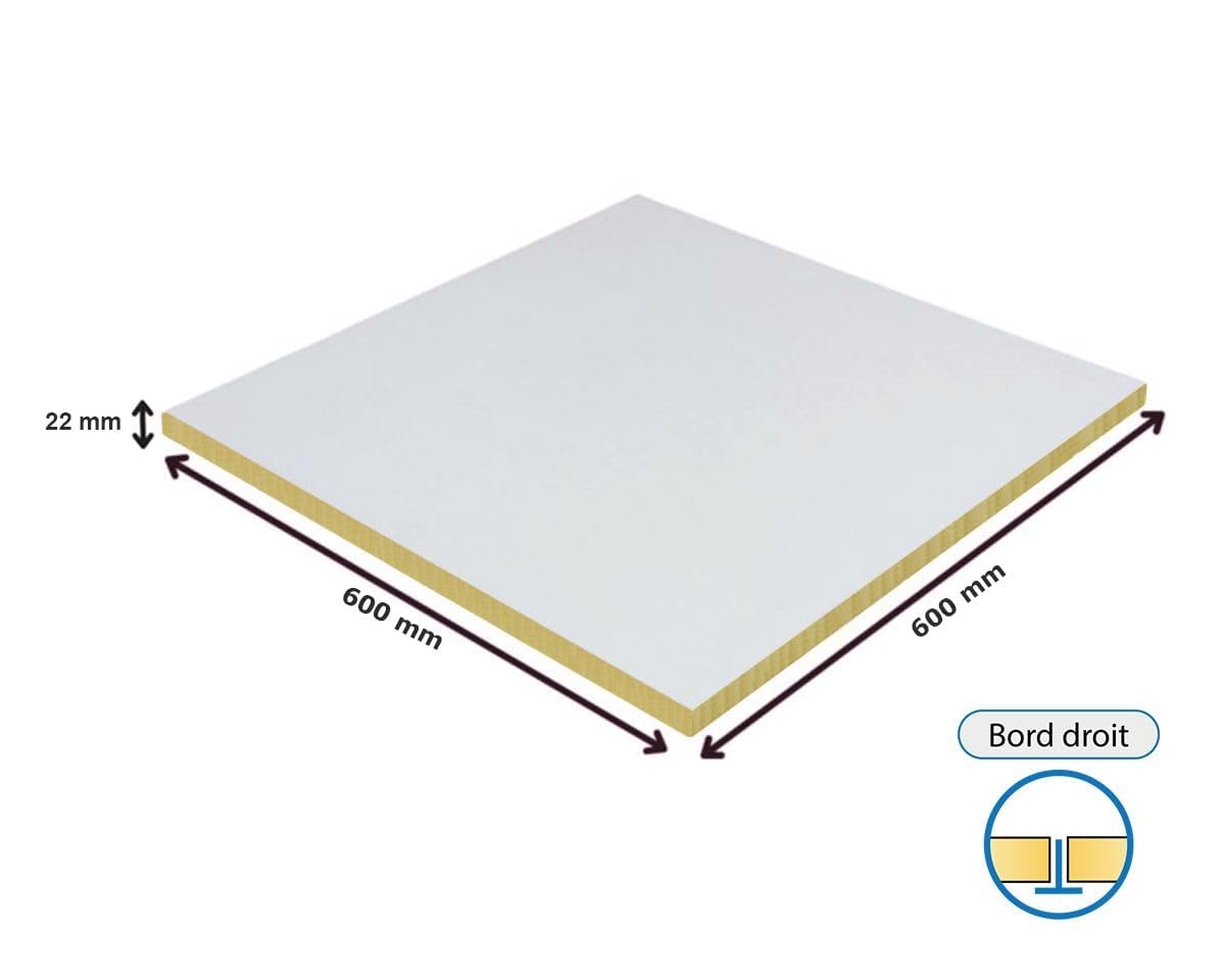 24 placas autoportantes para techo de lana mineral para acondicionamiento acustico. Medidas 600 x 600 x 22 mm. Tonga A 22 Blanco