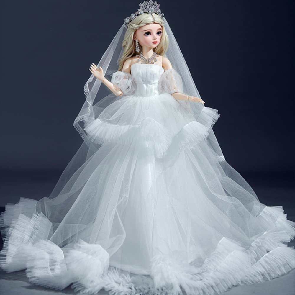 1/3 BJD Doll 24 Inch Ball Jointed Dolls with Fashion Clothes Princess Dress and Accessories, Gift for Kids Birthday (4#)
