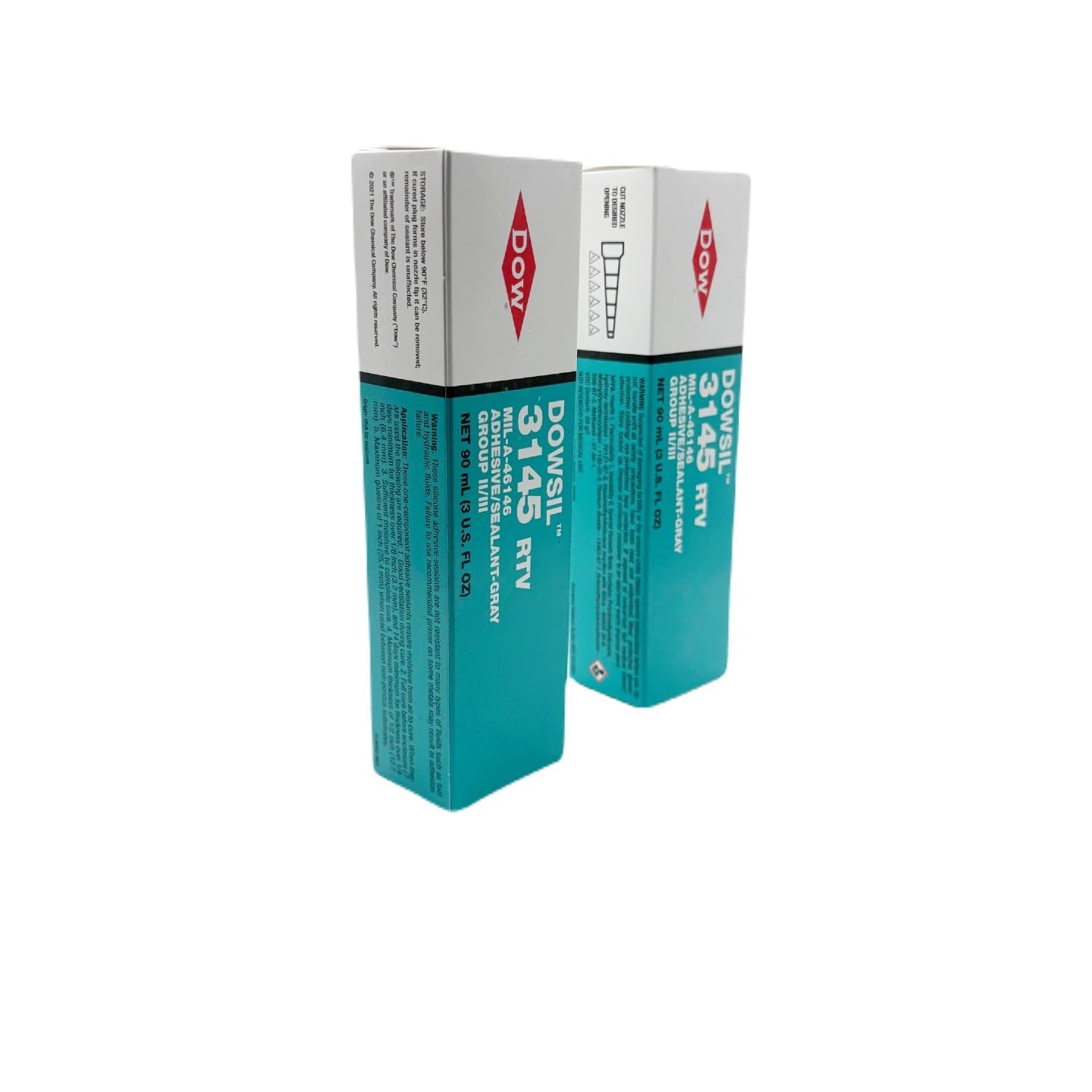 DOWSIL 3145 Silicone Adhesive Gray 3oz (2-Pack)