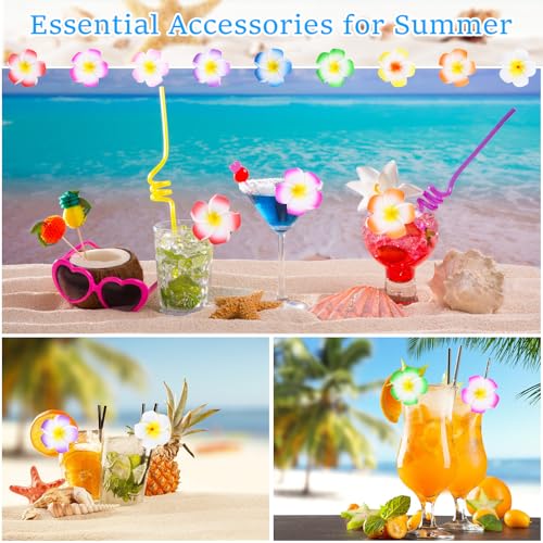 Pack de 27 Pinzas para el Cabello con Flores Tropicales Hawaianas de Espuma 2.5 Pulgadas para Fiestas y Regalos miniatura 7