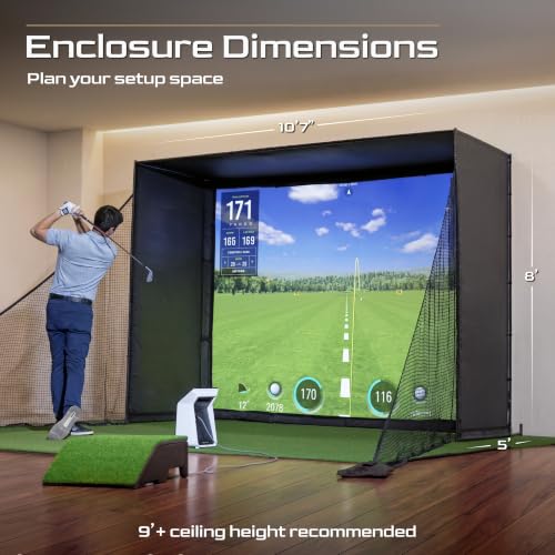 GoSports Golf Simulator Enclosure with Impact Screen and Shank Nets - 10 x 8 ft Golf Sim with HD Impact Screen Kit for at Home Practice by GoSports - Image 5