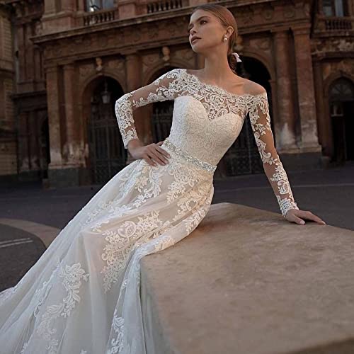 Yanstar Rhinestone Bridal Belt, Sparkly Wedding Dress Belt, Silver Wedding Belt For Bride Dress #TOP2