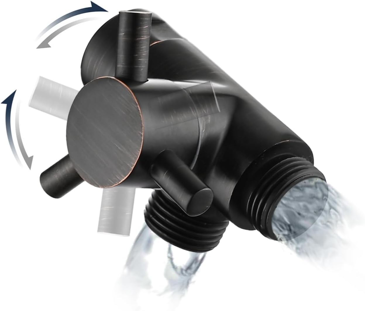 PDPBath 3 Way Shower Ar Diverter With Handheld Holder, G1/2 Universal