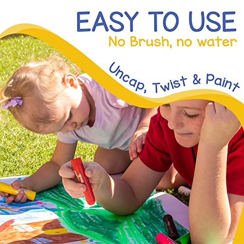 Zenacolor 30 Large Paint Sticks) - Paint Sticks For Kids Washable - Safe Arts And Craft Paint Sticks thumb #4