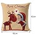 Yidaxing 4 Pack Funda De Almohada De Navidad, Feliz Navidad Encantador Papá...