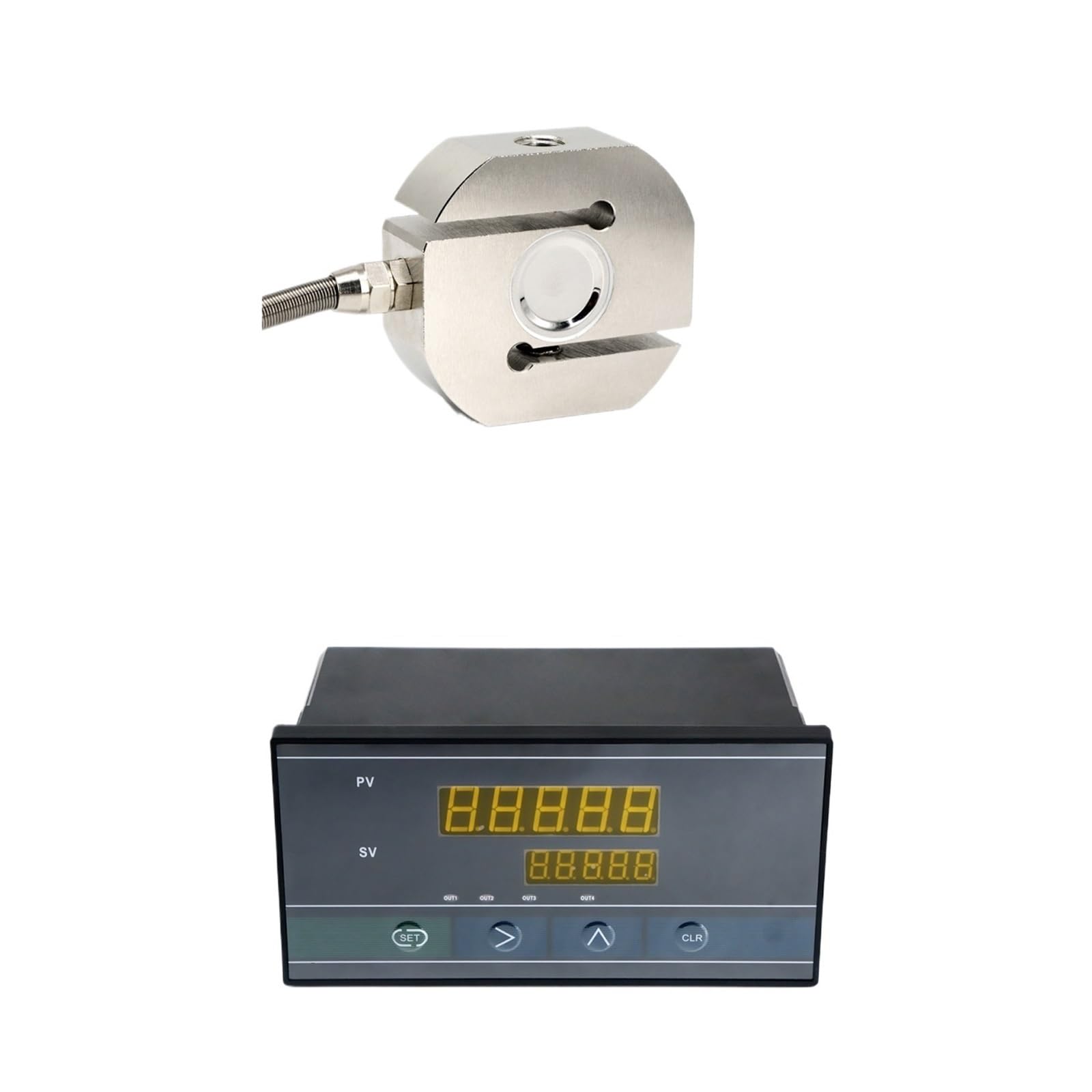 JFQOWCMP Load Cell Sensor with Indicator Display Test The Pressure Tension Sensor 3KG 5KG 10KG 20KG 30KG 50KG 100KG 200KG 300KG(100KG and Indicator)
