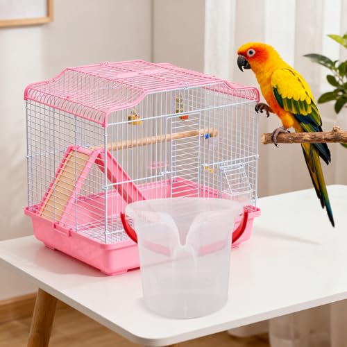 Cubo de semillas para pájaros exterior con pala de plástico transparente 8