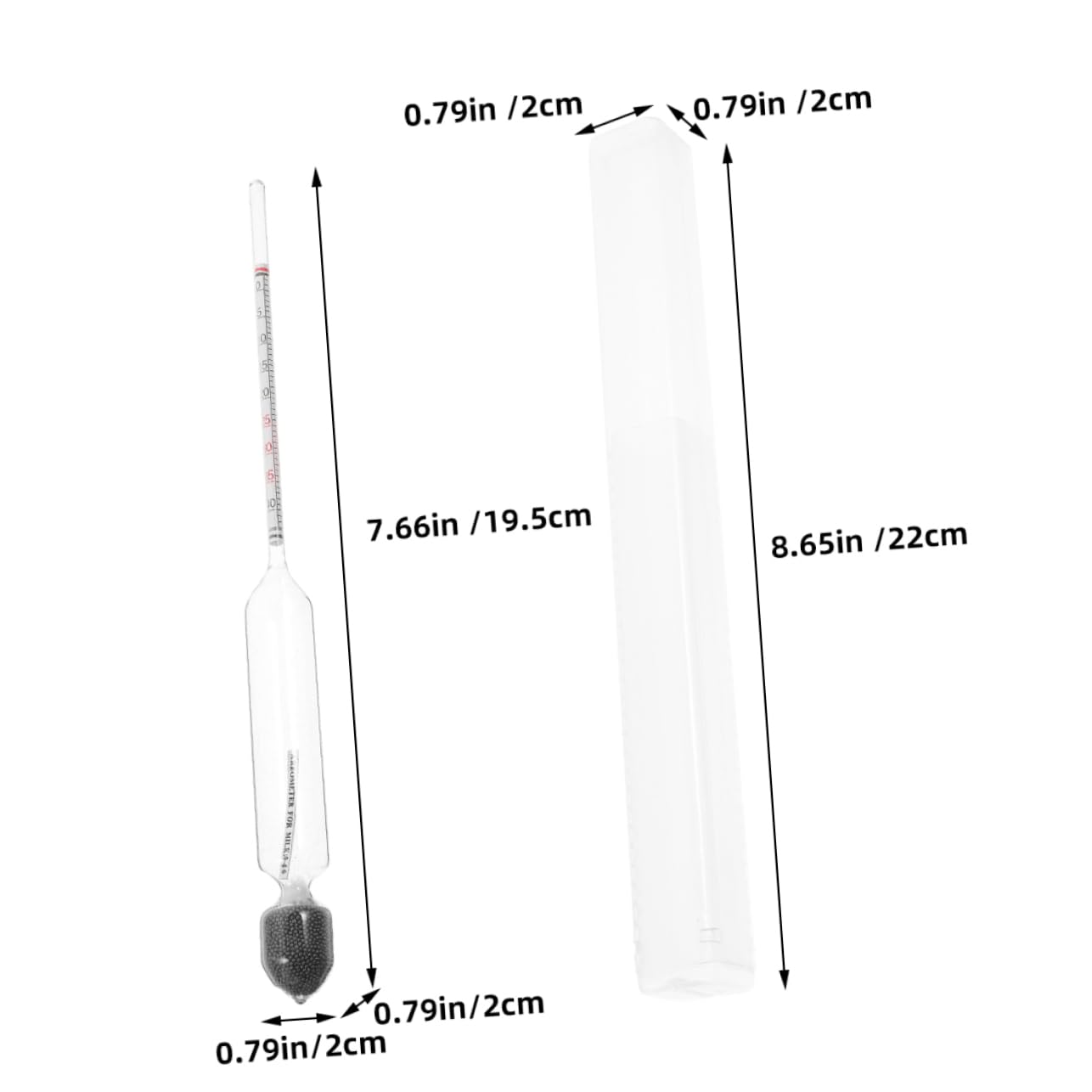 2pcs Milk Hydrometer for Lactate Testing Home Hydrometer Kit Milk Easy to Read Design Safe