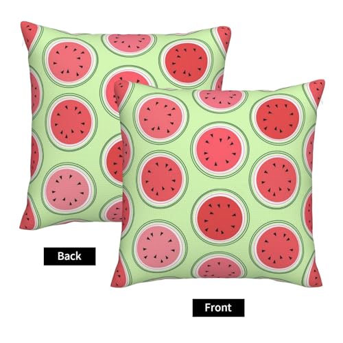 Taies d'oreiller imitation lin vert pastèque housse coussin canapé - 4