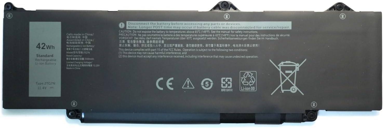 JTG7N GRWKG P169G 542WP 7RDGP 803W6笔记本电脑更换电池Compatible