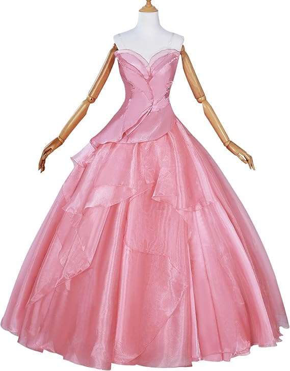 NSPSTT Witch Costumes Glinda Damen Fancy Dress Glinda Costume Fairy Tale Costume Witch Cosplay Halloween, S